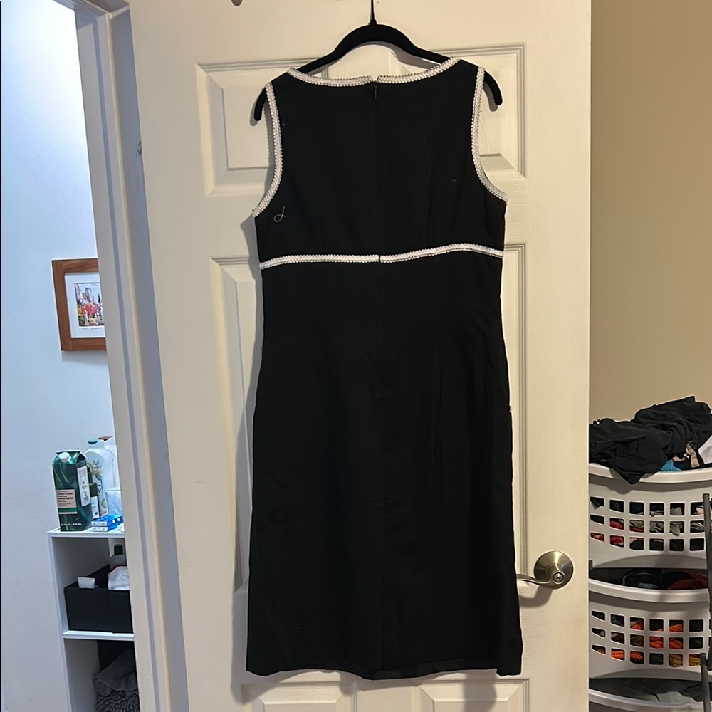 Nina Leonard Black Sheath Dress Knee-Length Sleeveless for Cocktail - Picture 7 of 9